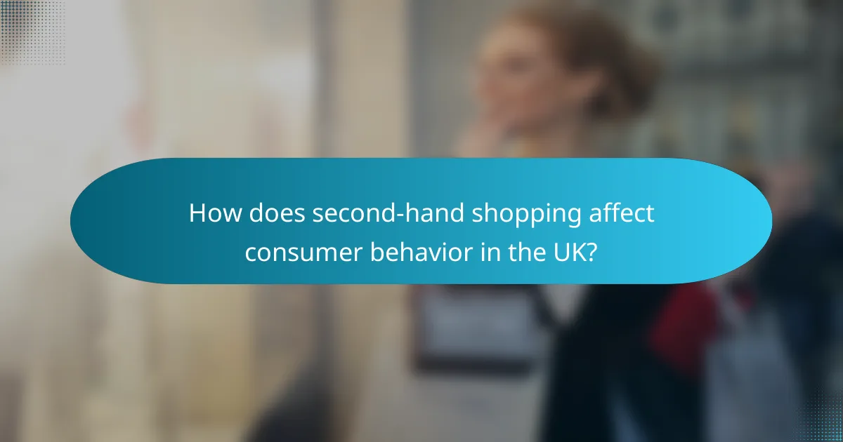 How does second-hand shopping affect consumer behavior in the UK?