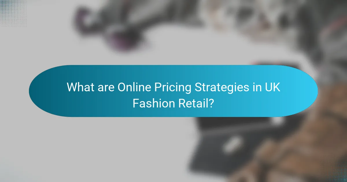 What are Online Pricing Strategies in UK Fashion Retail?
