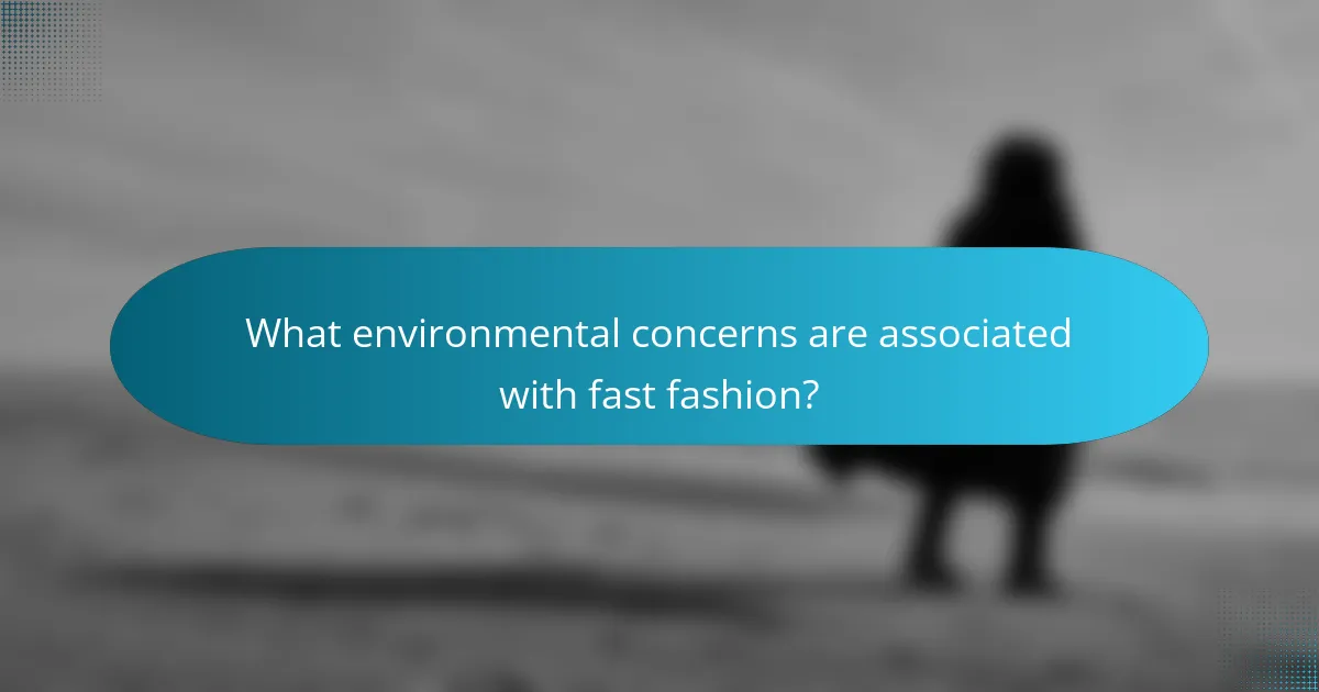 What environmental concerns are associated with fast fashion?
