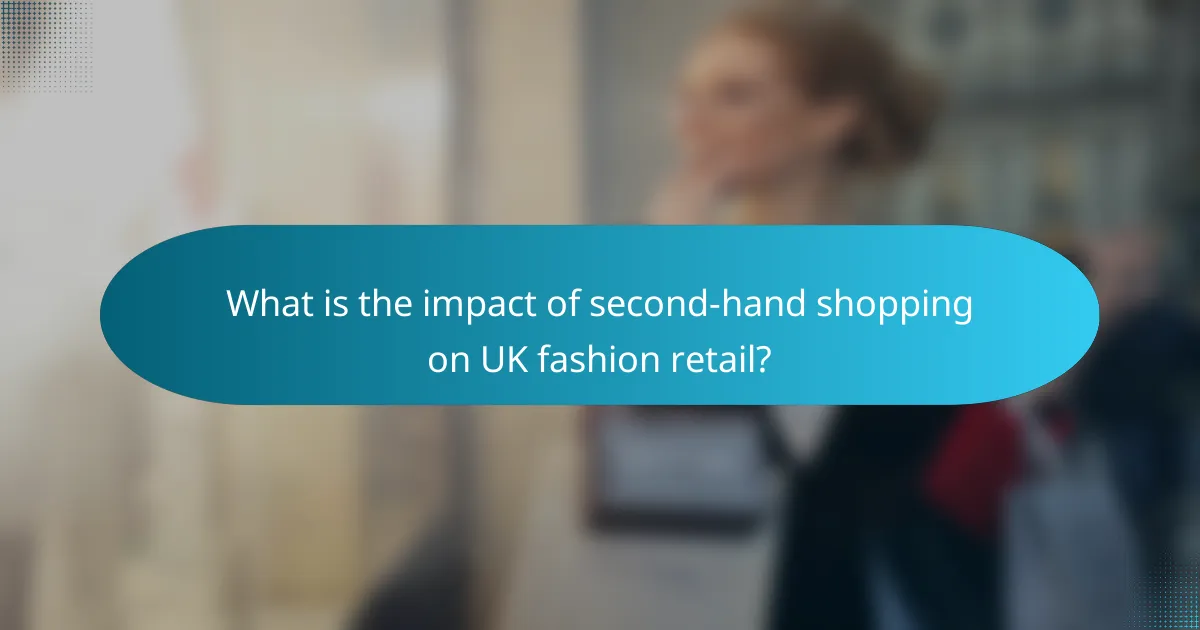 What is the impact of second-hand shopping on UK fashion retail?