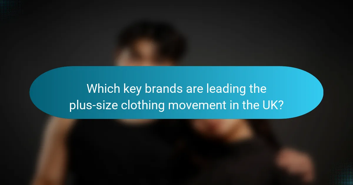 Which key brands are leading the plus-size clothing movement in the UK?